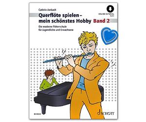 Schott Music - Giocare a flauto traverso - il mio hobby più bello 2 - Ristampa della scuola per flauto traverso di Cathrin Ambach - Libro di testo con clip (diverse forme/colori)