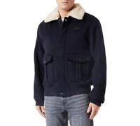 BOMBER IN LANA COLLO ECOPELLICCIA AIRGUARD SCHOTT NY Blu