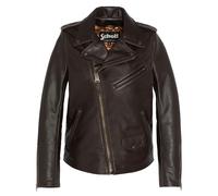 Schott NYC Giacca in pelle da donna, marrone scuro, XL
