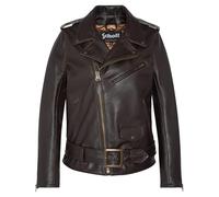 Schott NYC Giacca in pelle da donna, marrone scuro, XS