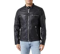Schott NYC Giacca in pelle Uomo LCROCK BLACK L, Nero, L