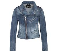 Schott Nyc Jktwjanisx, Bomber Donna, Blu (Blue Rain Blue Rain), X-Small