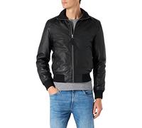 Schott NYC Lcfresno Classic Giacca con Colletto Schott, Nero, M