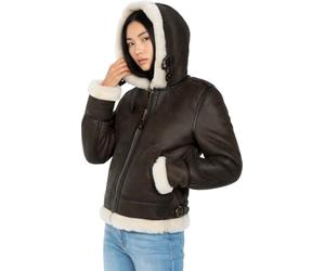 Schott Nyc Lcw1257H, Giacca di pelle Donna, Marrone (Dark Brown), S