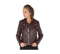 Schott NYC LCW1601D, Giacca, Donna, Marrone (Plum), S