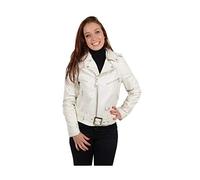 Schott NYC LCW8600, Giacca di Pelle, Donna, Bianco (Off White), S