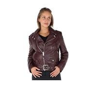 Schott NYC LCW8600, Giacca di Pelle, Donna, Marrone (Plum), S