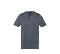 Schott NYC Maglietta Manica Corta Collo Tunisino T-Shirt Uomo, Navy, L