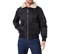 Schott NYC Oharars BLOCCAGGIO Pilota col FAUSSE FORNURE AMOVIBLE Schott, Nero/Beige, S Unisex-Adulto