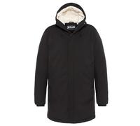 Cappotto ELJIN foderato con piumino e cappuccio in sherpa Nero M Tinta unita