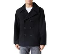 Schott NYC Seacoat - Caban da uomo, Nero, XL