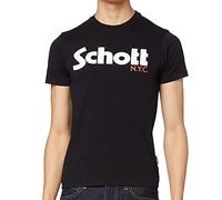 Schott Nyc Tslogo, T-Shirt Uomo, Nero (Nero), L