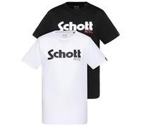 Schott NYC Tspklogo - Maglietta da Uomo, Bianco, L