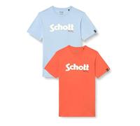 Schott NYC Tspklogo - Maglietta da Uomo, Multicolore, L
