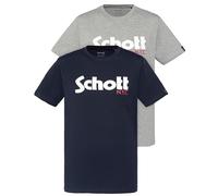 Schott NYC Tspklogo T-Shirt, Blu, S Uomo