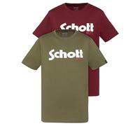 Schott NYC Tspklogo T-Shirt, Multicolore, L Uomo
