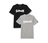 Schott NYC Tspklogo T-Shirt, Nero, M Uomo