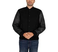 Schott NYC Lcusa Giacca di Pelle, Nero/Nero, S Uomo