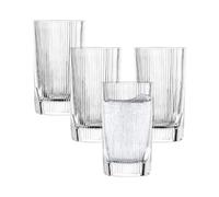 SCHOTT ZWIESEL Bicchiere Allround Fave (set da 4), bicchiere moderno per long drink e acqua con rilievo scanalato e intagli, bicchieri in cristallo lavabili in lavastoviglie (art. 124300)
