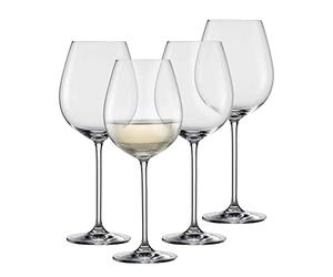 SCHOTT ZWIESEL Bicchiere da vino Allround Vinos (set di 4), graziosi bicchieri da vino per vino rosso e bianco, bicchieri in cristallo Tritan lavabili in lavastoviglie, Made in Germany (art. 130011)