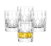 SCHOTT ZWIESEL Bicchiere da whisky Age (set di 4), graziosi bicchieri da whisky con rilievi, in cristallo lavabile in lavastoviglie (art. 124299)