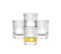 SCHOTT ZWIESEL Bicchieri da whisky Fave (set da 4), eleganti bicchieri da whisky con rilievo, bicchieri in cristallo lavabili in lavastoviglie (art. 124303)