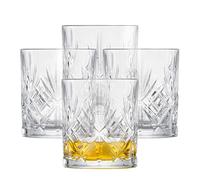 Schott Zwiesel Bicchieri da whisky Show (set da 4), graziosi bicchieri da whisky con rilievo, lavabili in lavastoviglie (art. n. 121877), cristallo
