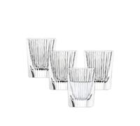 SCHOTT ZWIESEL Bicchierino da liquore Fave (set da 4), bicchiere moderno per liquori e grappe con rilievo a scanalature e intagli, bicchieri in cristallo lavabili in lavastoviglie (art. 124302)