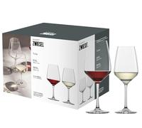 SCHOTT ZWIESEL Set di bicchieri Tulip (set da 8), set di 4 bicchieri da vino bianco e 4 bicchieri da vino rosso, bicchieri in cristallo Tritan lavabili in lavastoviglie, Made in Germany (art. 124094)