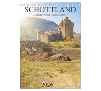 Schottland -Schottische Highlands (Tischkalender 2026 DIN A5 hoch), CALVENDO Monatskalender: Dieser wunderbare Kalender nimmt Sie mit auf einen Trip durch die beeindruckenden Schottischen Highlands.