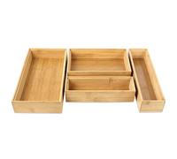Schramm® 4 scatole portaoggetti in bambù in 4 diverse dimensioni per cassetti, organizer, 4 pezzi