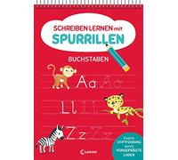 Schreiben lernen mit Spurrillen - Buchstaben: Schreibblock mit vorgeprägten Linien für Vorschulkinder ab 5 Jahren