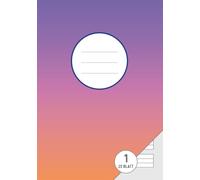 Schreibheft 1. Klasse - Lineatur 1 mit Kontrast | A5 | 25 Blatt | Grundschulheft zum Schreibenlernen: Deutschheft | Lernheft | Notizbuch für die Schule und zum Lernen | Lila Orange Pink Verlauf