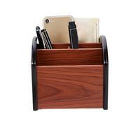 Schreibtisch-Aufbewahrungs-Stiftehalter - 14,8cm Holz Organizer Mit 360° Drehdesign | Mehrfachfach-Box Für Marker, Pinsel, Kunstbedarf & Telefon - Stilvolle Ordnungslösung Für Büro, Schule & Zuhause