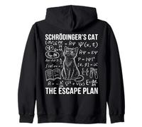 Schrodinger Cat Escape Plan Fisica Quantistica Gatto Felpa con Cappuccio