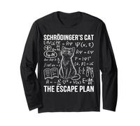 Schrodinger Cat Escape Plan Fisica Quantistica Gatto Maglia a Manica