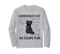 Schrodinger Cat Escape Plan Meccanica quantistica Fisica Maglia a Manica