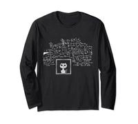 Schrodingers Gatto in una scatola Divertente Scienza Nerd Fisica Maglia a Manica