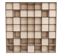 Schroeder Diffusore "QRD 2D N7" - 50 x 50 cm | Pannello in legno 2D Schroeder QRD | Diffusore acustico in compensato di betulla - Pannello acustico profondo 11 cm
