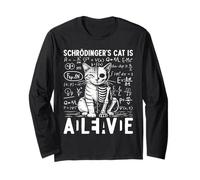 Schrödingers Cat Alive Dead Fisica Quantistica Maglia a Manica