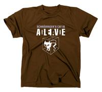 Schroedingers Cat Gatto Is Ancora Vivo Dead T-Shirt Divertente Science Fisica