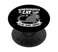 Schrödinger's Cat Is My Spirit Animal Design divertente PopSockets PopGrip Adesivo