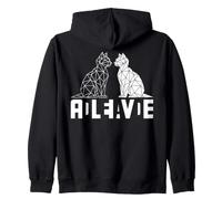 Schrödingers Cat Science Dead And Alive Fisica Quantistica Gatti Felpa con Cappuccio