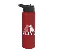 Schrödingers Cat Science Dead and Alive Fisica Quantistica Gatti Stainless Steel Insulated Water Bottle
