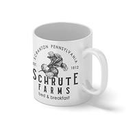 Schrute Farms Jumper Sweatshirt Funny The US Office Dwight Beets Michael Scott Bianco tazza di caffè Mug