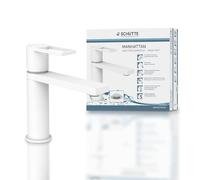 SCHTTE Rubinetto da bagno Manhattan 33018, miscelatore monocomando con scarico pop-up, bianco