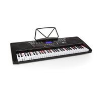 Schubert Etude 225 USB - Tastiera Musicale, Pianola con 61 Tasti luminosi, Tastiera Pianoforte con Playback, 3 Modalità Apprendimento, 50 Canzoni demo, 255 Voci, Casse Stereo, Nero