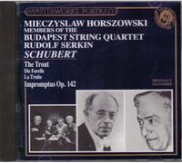 Schubert: Quintetto La Trota, Momenti Musicali / Budapest String, Horzowski - CD