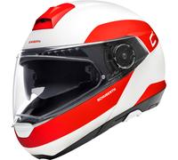 Schuberth C4 Pro Fragment Casco, bianco/rosso, Taglia XS (53/54)