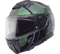 Schuberth C5 Globe Casco, nero-verde, taglia 53 per maschi